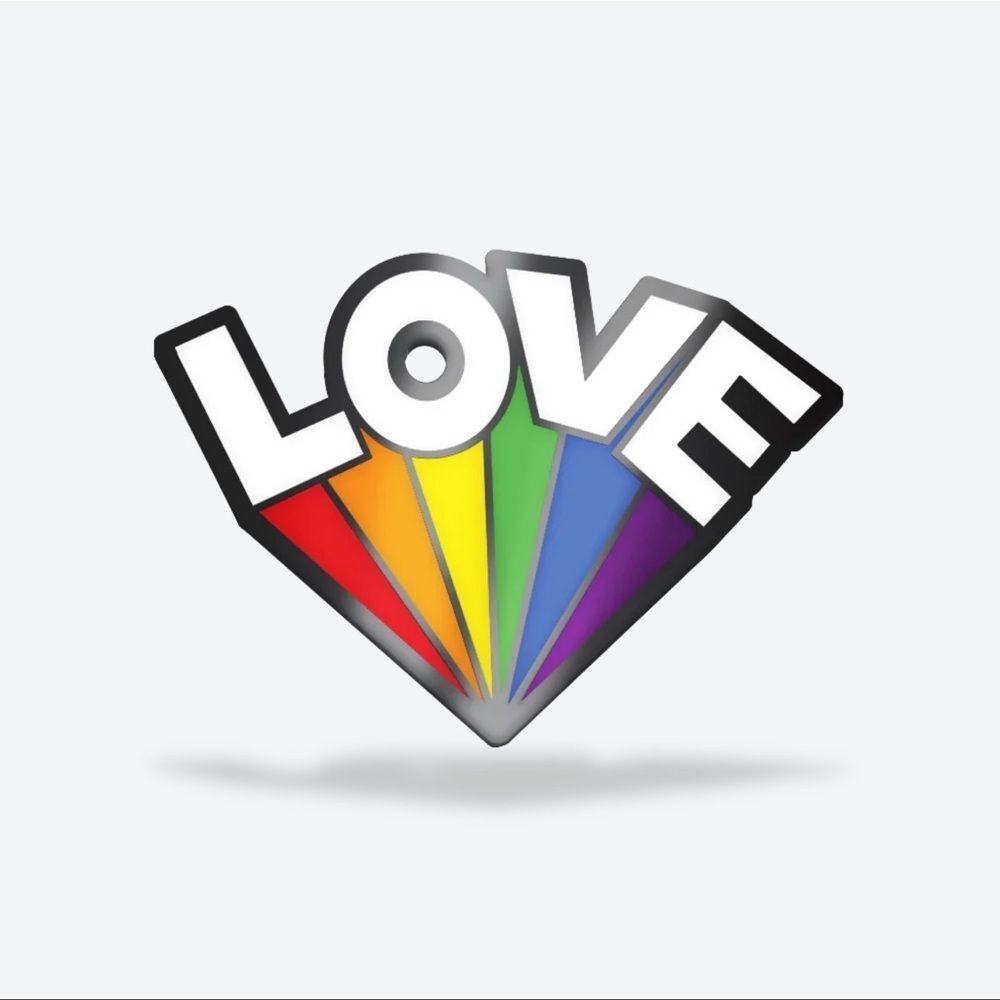 Rainbow Love Charm Zox Pride Flag Gay Medium Love Wristband Charm LGBTQ E1